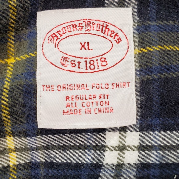 Brooks Brother Flannel Shirt Mens XL Multicolor Plaid Cotton Button Down - Picture 2 of 6